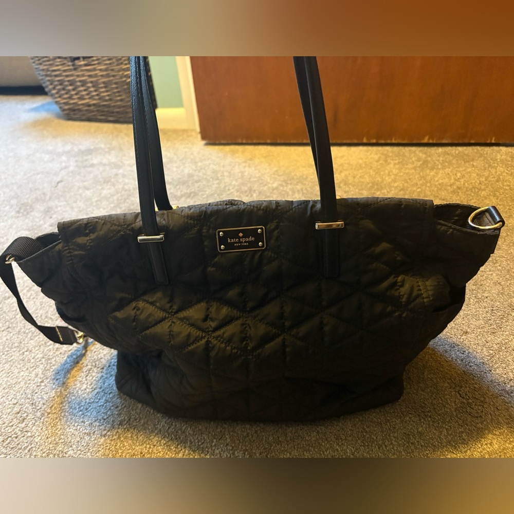 Kate Spade Black Quilted Shoulder Bag